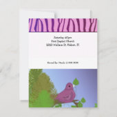Little Birdie Baby shower Invitation Kaart (Achterkant)