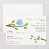 Little Birdie Baby Shower-uitnodiging Kaart (Voorkant / Achterkant)