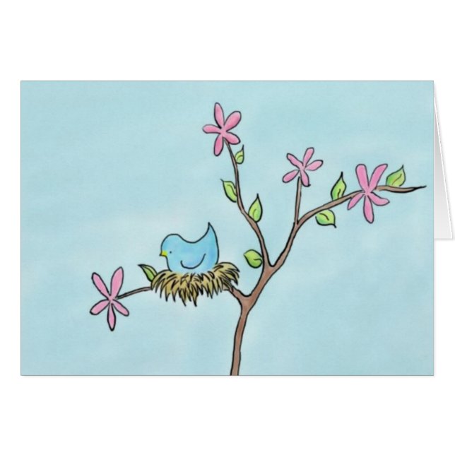 Little Birdie Card (Voorkant Horizontaal)