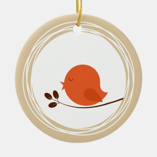 Little Birdie Keramisch Ornament (Voorkant)