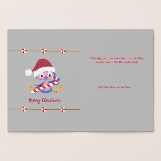 Little Birdie vertelde me dat het Kerstmis is. Folie Kaarten (Binnen)