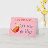 Little Birdie vertelde me Wenskaart Kaart (Gele Bloem)