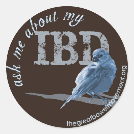 Little Birdie vraagt naar IBD Ronde Sticker (Voorkant)
