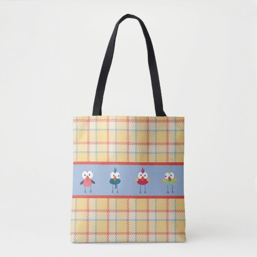 Little Birdies Custom All-Over-Print Canvas tas (Voorkant)