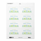 Little Birds Bookplate / School Supplies Label (Full Sheet)
