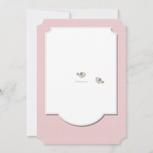 Little Birds Clothesline Uitnodiging (Achterkant)