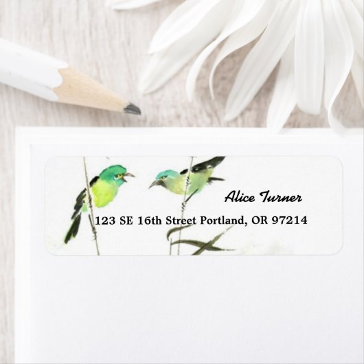 Little Birds Retouradreslabel Etiket (Insitu)