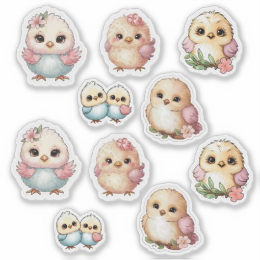 Little Birds Sticker Sheet (Voorkant)