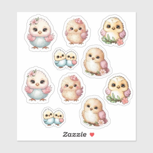 Little Birds Sticker Sheet (Vel)
