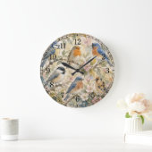 Little Birds Wall Clock — Charming Nature Design Grote Klok (Huis)