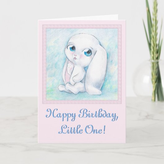 Little Birthday Bunny Kaart (Voorkant)
