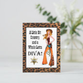 Little Bit Country en een Whole Lotta DIVA! Briefkaart (Staand voorkant)