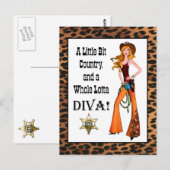 Little Bit Country en een Whole Lotta DIVA! Briefkaart (Voorkant / Achterkant)