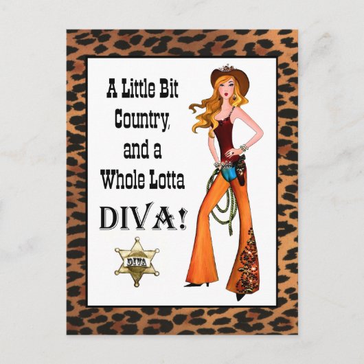 Little Bit Country en een Whole Lotta DIVA! Briefkaart (Voorkant)