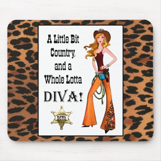 Little Bit Country en een Whole Lotta DIVA! Muismat (Voorkant)