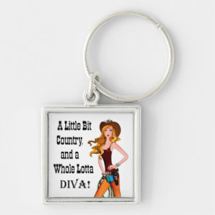 Little Bit Country en een Whole Lotta DIVA! Sleutelhanger