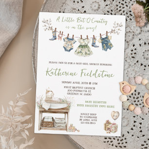 Little Bit Of Country Wildflowers Kledinglijn Baby Kaart