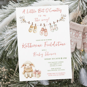 Little Bit Of Country Winter Boho Baby Meisje Show Kaart