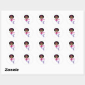 Little Black African American Mermaid Sticker (Vel)