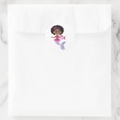 Little Black African American Mermaid Sticker (Tas)