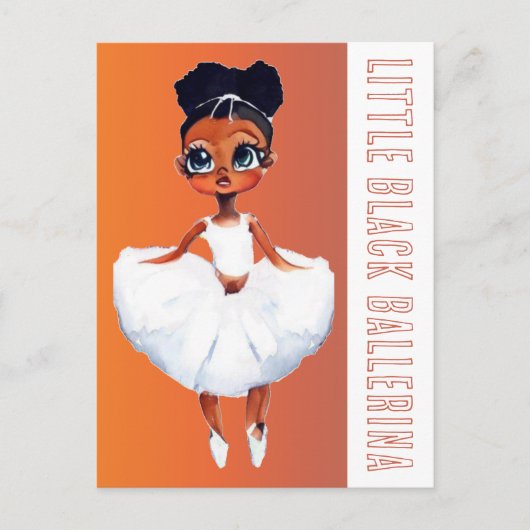 Little Black Ballerina Briefkaart (Voorkant)