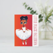 Little Black Ballerina Briefkaart (Staand voorkant)