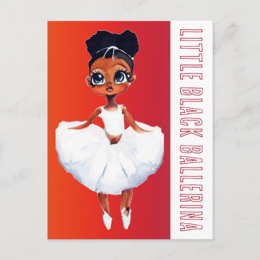 Little Black Ballerina Briefkaart (Voorkant)