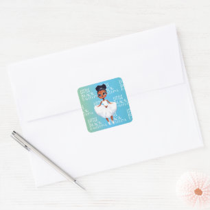 Little Black Ballerina Vierkante Sticker