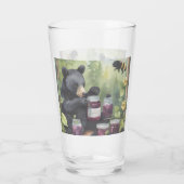 Little black Bear and his blackberry jams Glas (Achterkant)
