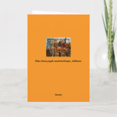 Little Black Cat en Spider Halloween Kaart (Achterkant)