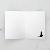 Little Black Cat en Spider Halloween Kaart (Binnen)