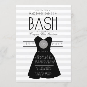Little Black Dress Bachelorette Bash   Partij Kaart