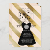 Little Black Dress Bachelorette Bash | Partij Kaart (Voorkant / Achterkant)