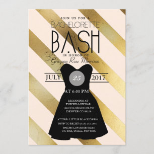 Little Black Dress Bachelorette Bash   Partij Kaart