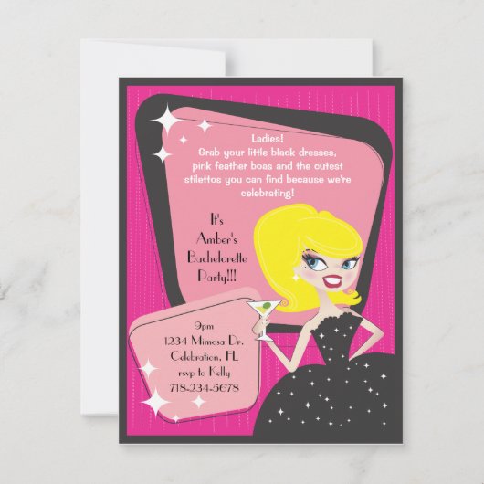 Little Black Dress_Blonde Bombshell Kaart (Voorkant)