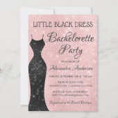 Little Black Dress Blush Pink Bachelorette Party Kaart (Voorkant)