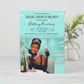 Little Black Dress Bride & Co Glam Vrijgezellenfee Kaart (Staand voorkant)