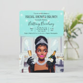 Little Black Dress Bride & Co Glam Vrijgezellenfee Kaart (Staand voorkant)