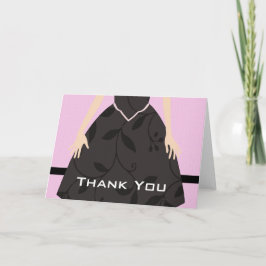 Little Black Dress Girly Bedankt Wenskaart