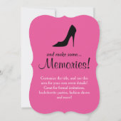 Little Black Dress Invitation | Bachelorette Party Kaart (Achterkant)