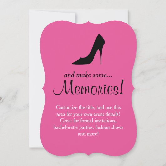 Little Black Dress Invitation | Bachelorette Party Kaart (Achterkant)