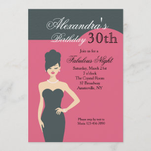 Little Black Dress Invitation Kaart