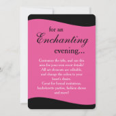 Little Black Dress Invitation Sjabloon Kaart (Achterkant)