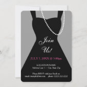 Little Black Dress Invitation Sjabloon Kaart (Voorkant)