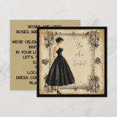 Little Black Dress Kaart: ingetogen elegantie Kaart (Voorkant / Achterkant)