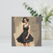 Little Black Dress (LBD): ingetogen schoonheid Kaart (Staand voorkant)