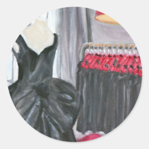 "Little Black Dress" Ronde Sticker