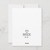 Little Black Dress Shower-uitnodiging Feestdagenkaart (Achterkant)