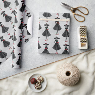 Little Black Dress Society Charcoal Fashion Cadeaupapier