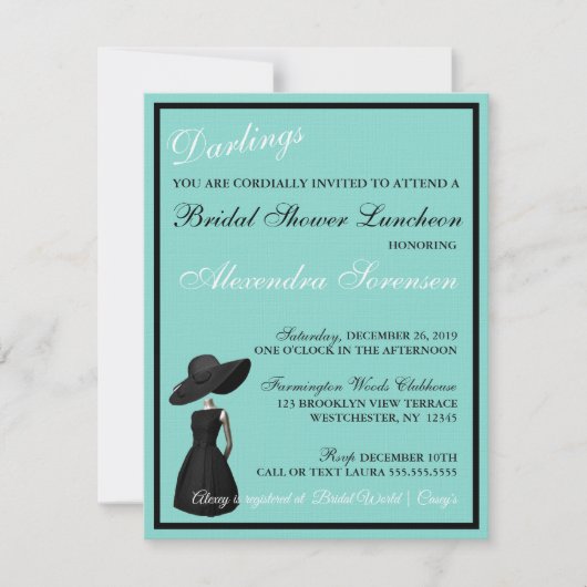 Little Black Dress Tea Bridal Brunch Shower Party (Voorkant)